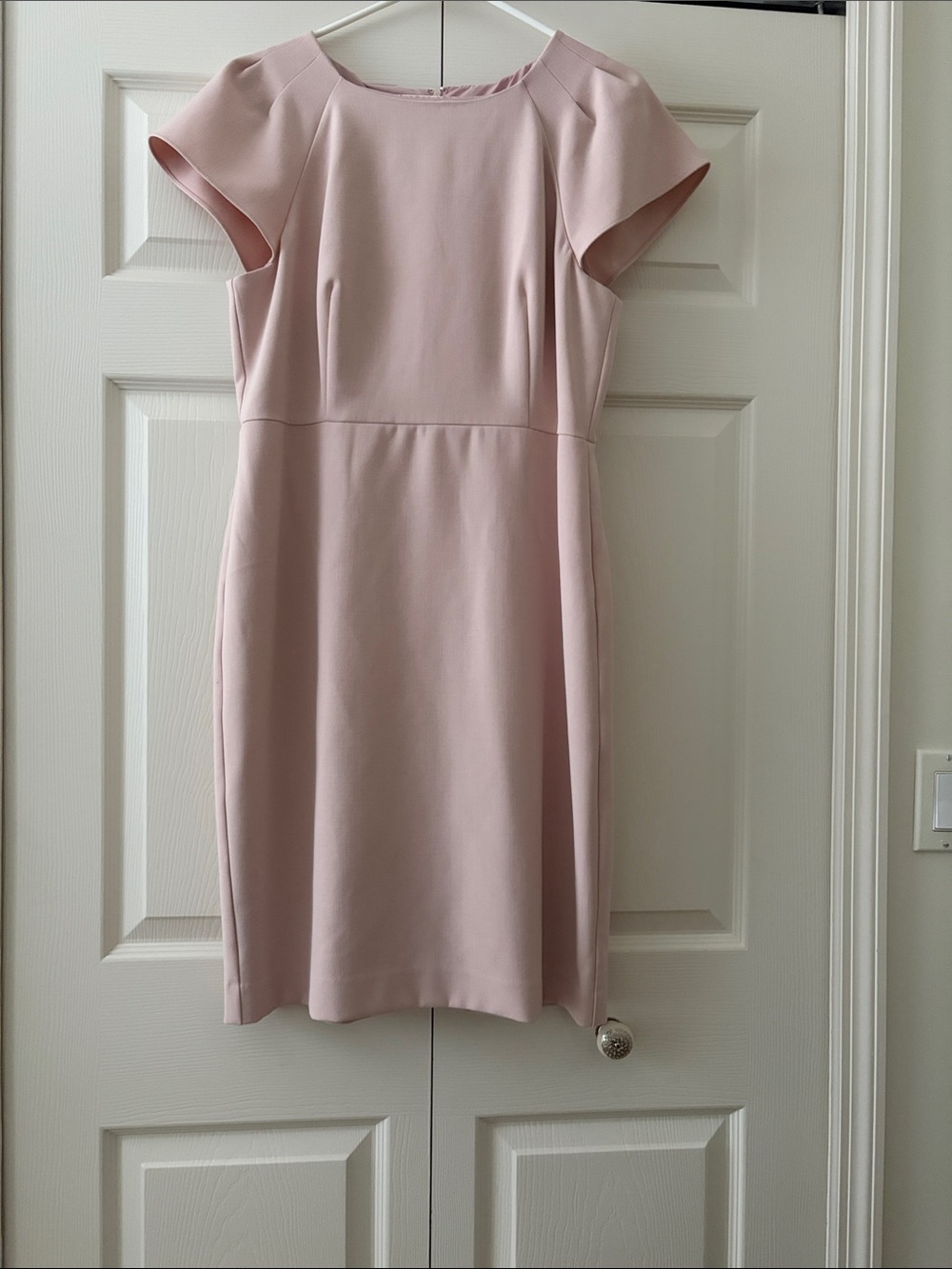 Ann Taylor Blush Pink Midi Sheath Dress